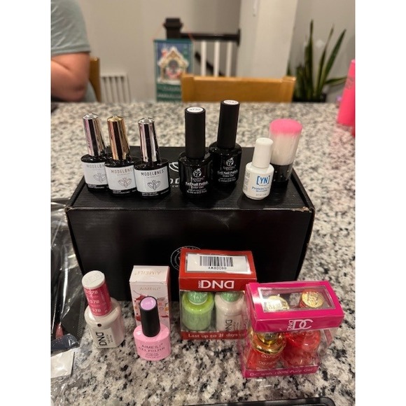 Modelones Gel Nail Polish Kit UV LED Lamp Glitter Stickers Rhinestones Tools - Picture 5 of 13